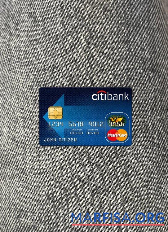 Realistic Australia Citibank mastercard photolook front template